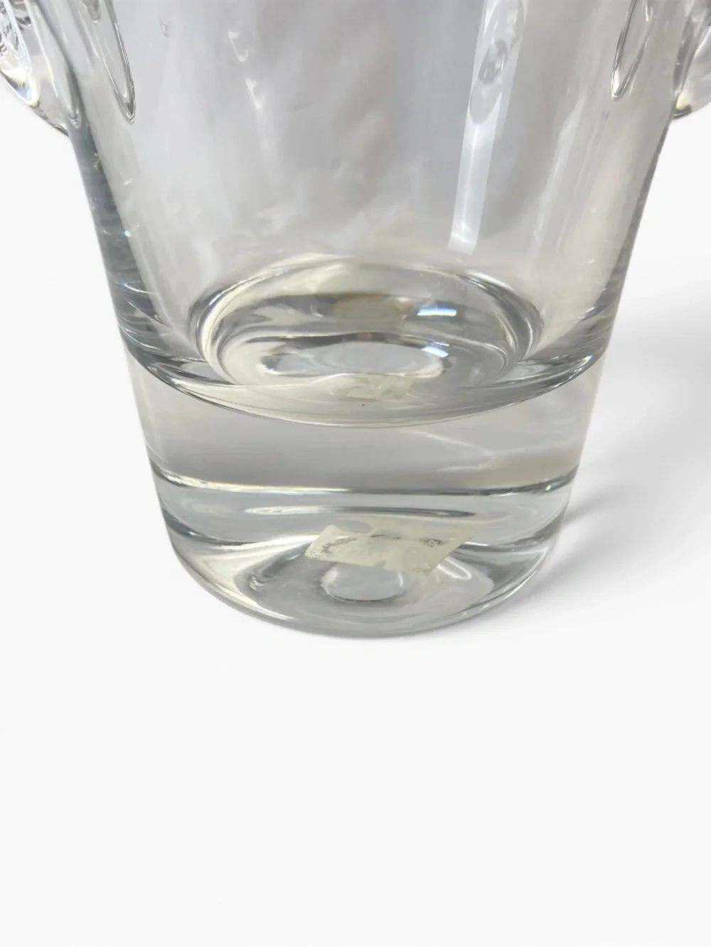 Pottery Barn Glass Ice Bucket Scrolled Handle